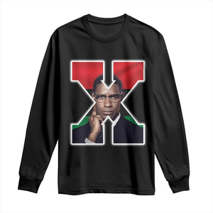 Malcolm X Black Liberation Flag Black History Month Long Sleeve Shirt