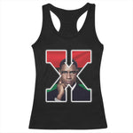 Malcolm X Black Liberation Flag Black History Month Racerback Tank Top