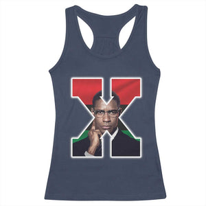 Malcolm X Black Liberation Flag Black History Month Racerback Tank Top