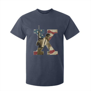 Malcolm X T Shirt For Kid Black History Leaders Vintage American Flag