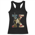 Malcolm X Racerback Tank Top Black History Leaders Vintage American Flag