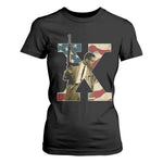 Malcolm X T Shirt For Women Black History Leaders Vintage American Flag
