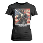 Frederick Douglass T Shirt For Women A Man's Rights Rest In Three Boxes Vintage American Flag