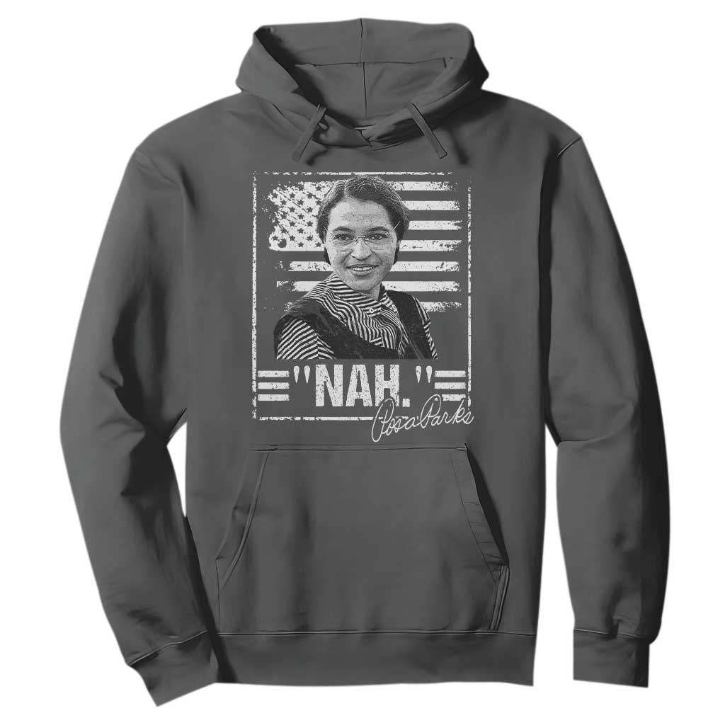 Rosa Parks Nah Quote Hoodie Black Movement Protest American Flag