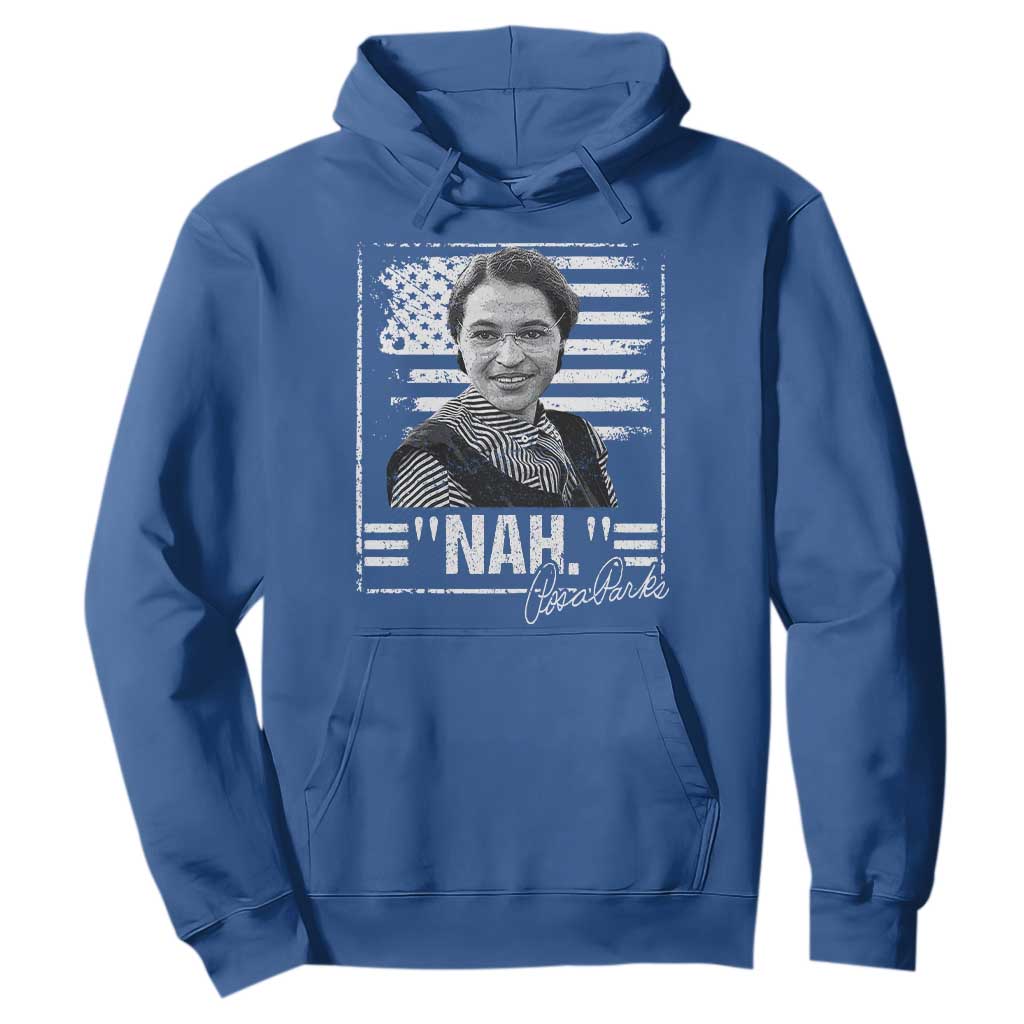Rosa Parks Nah Quote Hoodie Black Movement Protest American Flag