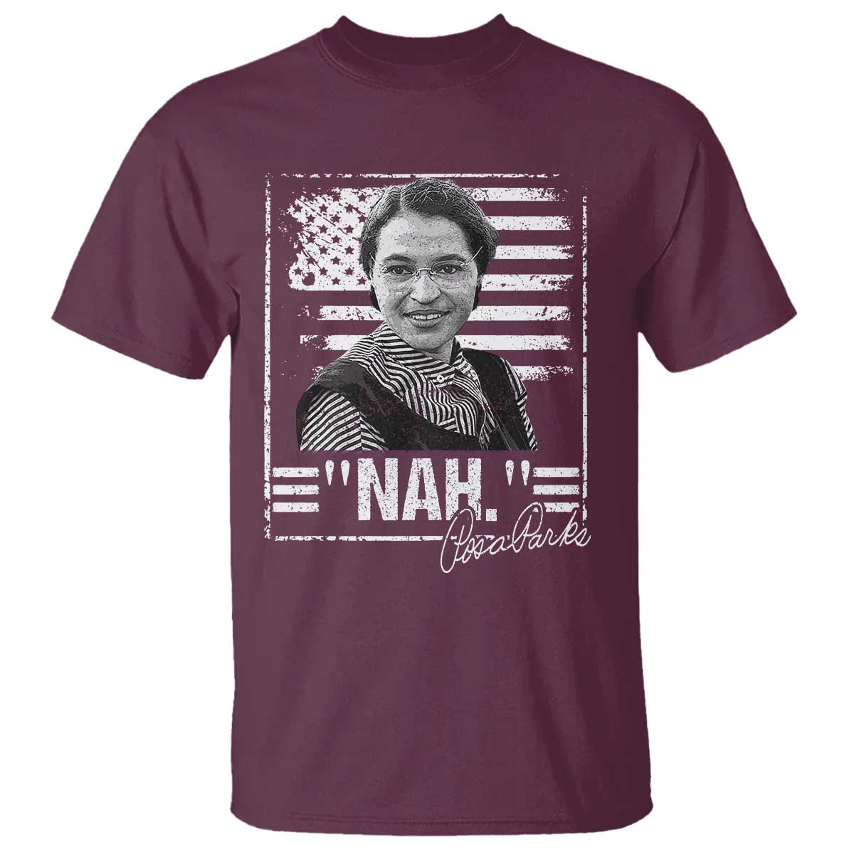 Rosa Parks Nah Quote T Shirt Black Movement Protest American Flag