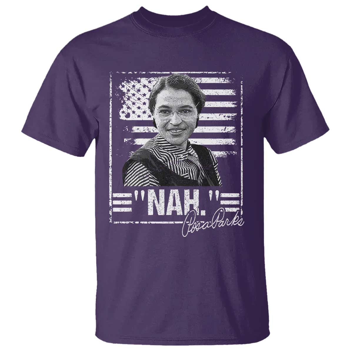 Rosa Parks Nah Quote T Shirt Black Movement Protest American Flag