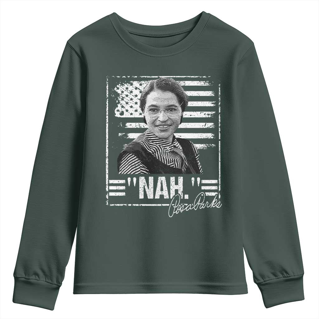 Rosa Parks Nah Quote Youth Sweatshirt Black Movement Protest American Flag