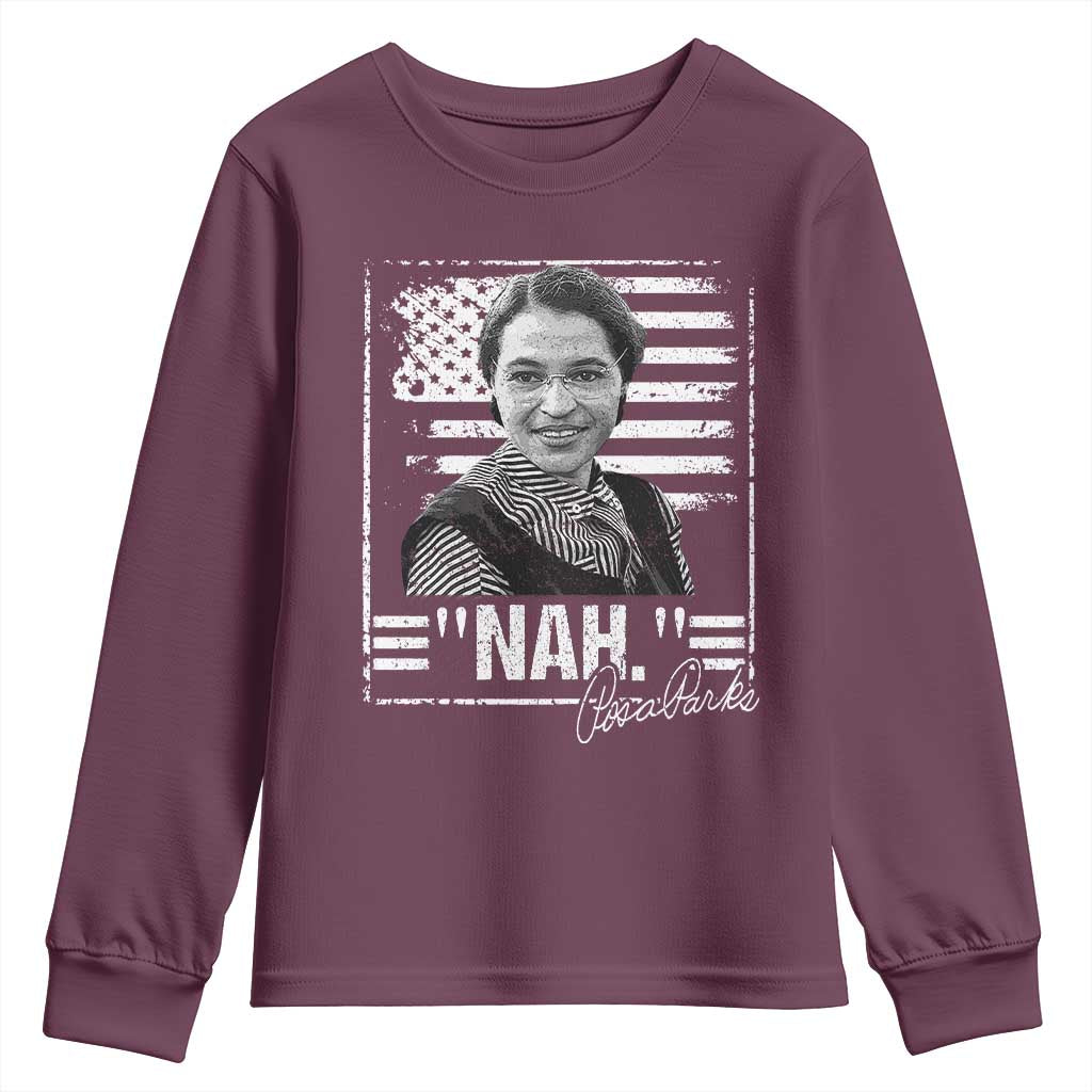 Rosa Parks Nah Quote Youth Sweatshirt Black Movement Protest American Flag