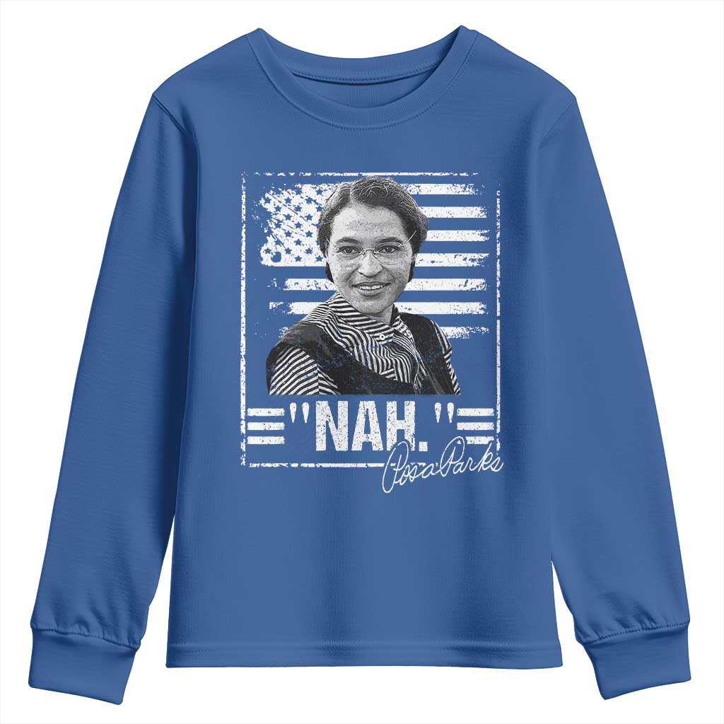 Rosa Parks Nah Quote Youth Sweatshirt Black Movement Protest American Flag