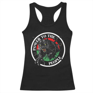Power To The People Black Panther Party Racerback Tank Top Proud Black History Month