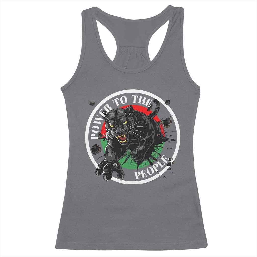 Power To The People Black Panther Party Racerback Tank Top Proud Black History Month
