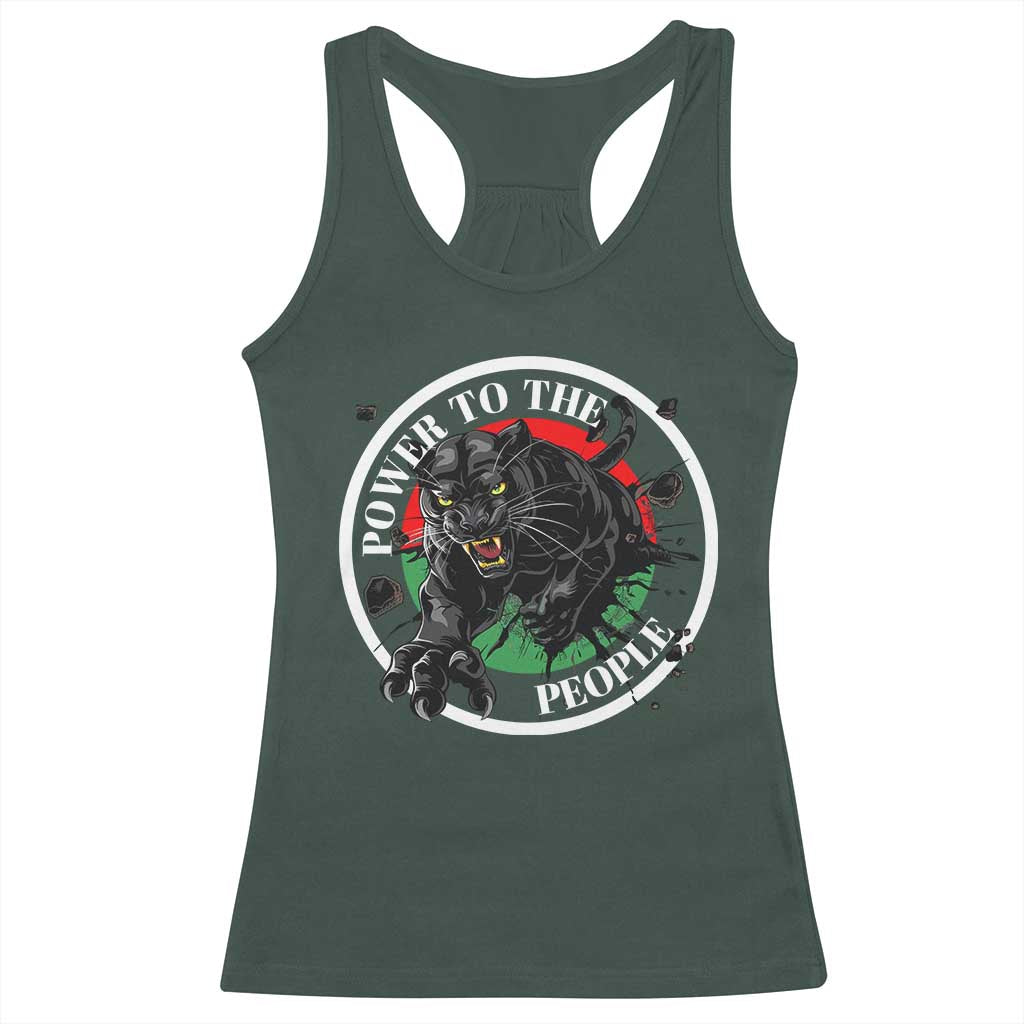 Power To The People Black Panther Party Racerback Tank Top Proud Black History Month