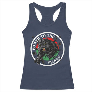 Power To The People Black Panther Party Racerback Tank Top Proud Black History Month