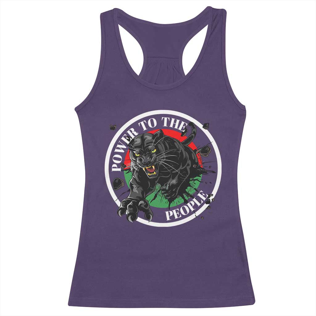 Power To The People Black Panther Party Racerback Tank Top Proud Black History Month