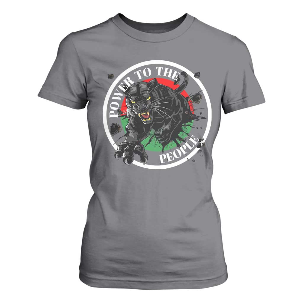 Power To The People Black Panther Party T Shirt For Women Proud Black History Month