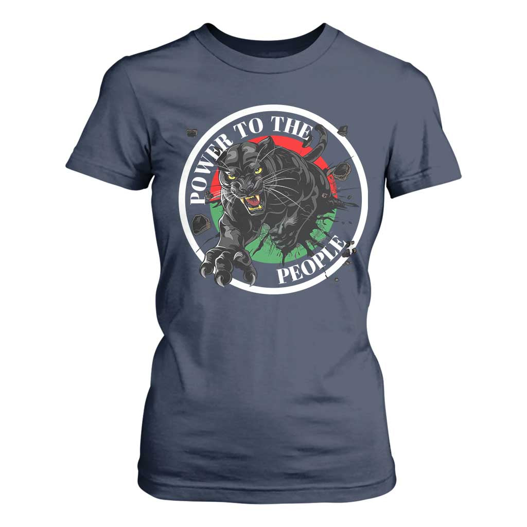 Power To The People Black Panther Party T Shirt For Women Proud Black History Month