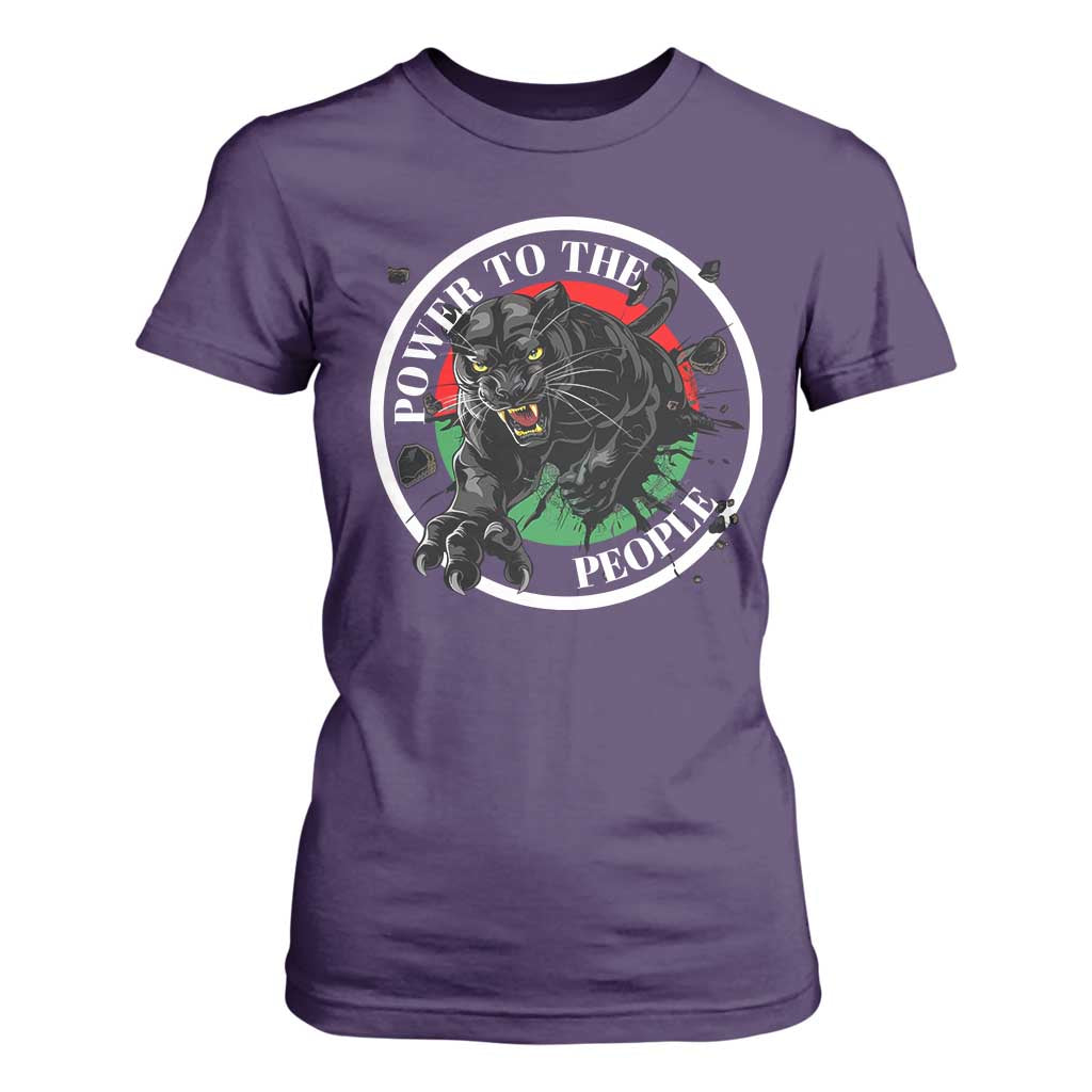 Power To The People Black Panther Party T Shirt For Women Proud Black History Month