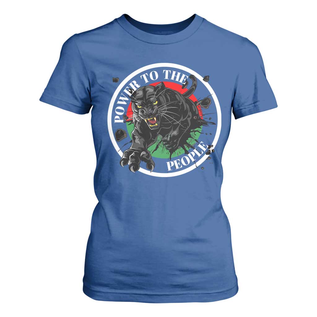 Power To The People Black Panther Party T Shirt For Women Proud Black History Month
