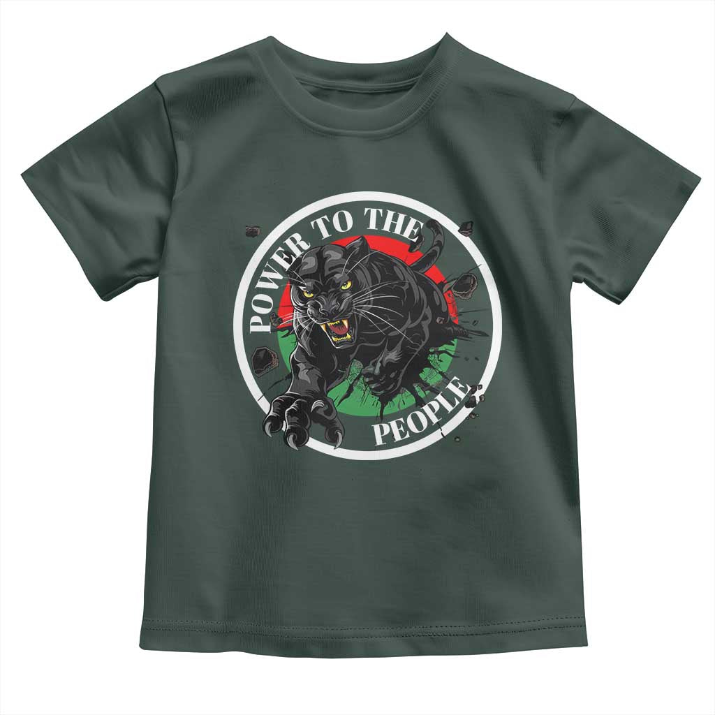 Power To The People Black Panther Party Toddler T Shirt Proud Black History Month