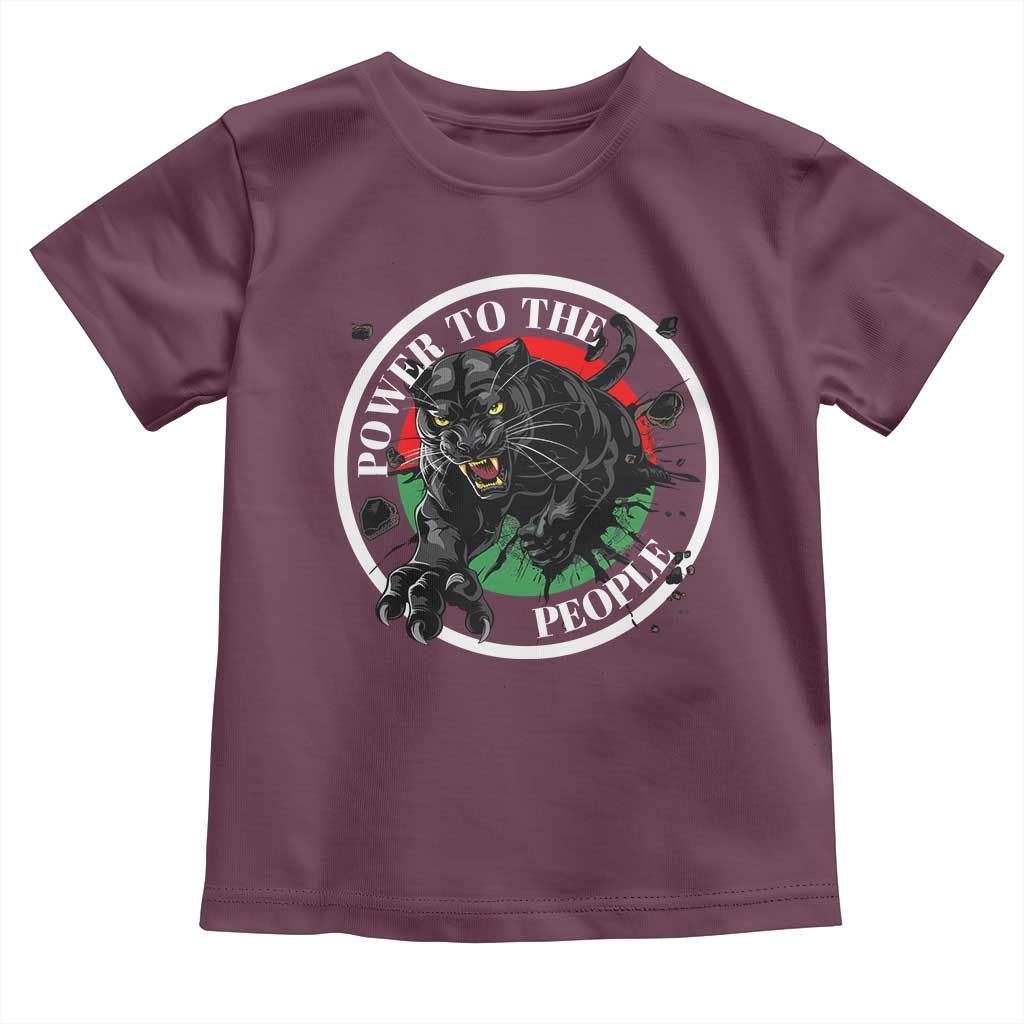 Power To The People Black Panther Party Toddler T Shirt Proud Black History Month