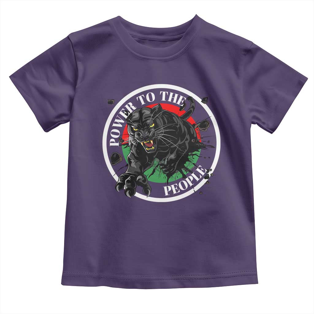 Power To The People Black Panther Party Toddler T Shirt Proud Black History Month
