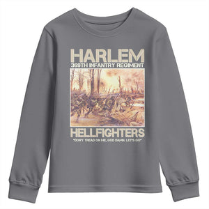 Harlem Hellfighters Youth Sweatshirt 369th Infantry Regiment Don't Tread On Me God Damn Let's Go Black History Month