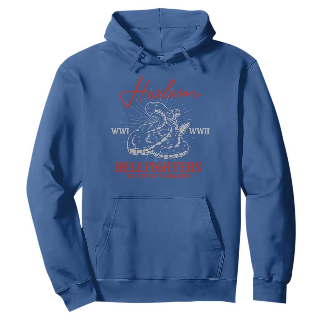 Harlem Hellfighters Hoodie 369th Infantry Regiment Snake Black History Month