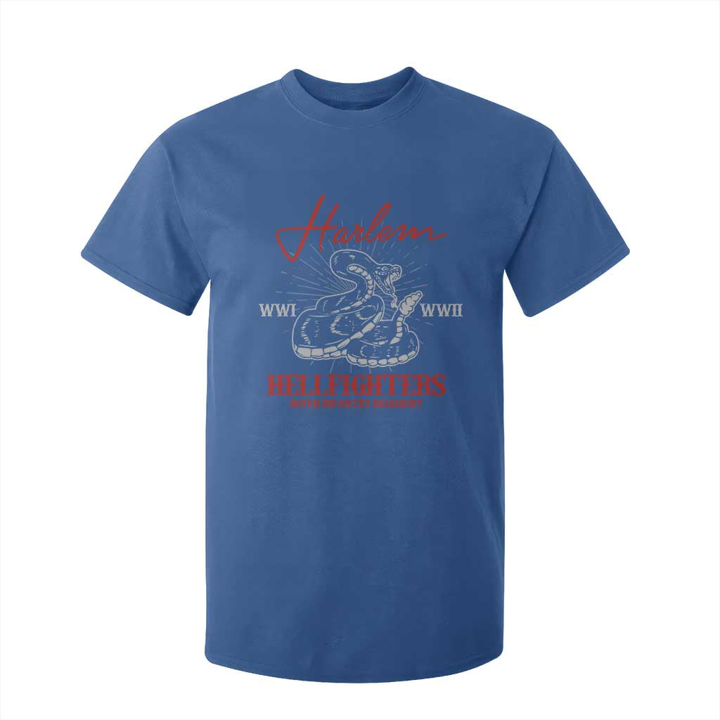Harlem Hellfighters T Shirt For Kid 369th Infantry Regiment Snake Black History Month