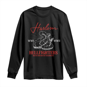 Harlem Hellfighters Long Sleeve Shirt 369th Infantry Regiment Snake Black History Month
