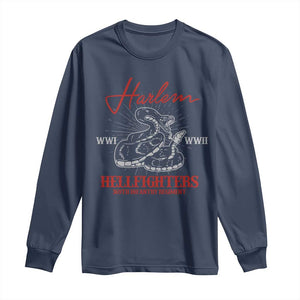 Harlem Hellfighters Long Sleeve Shirt 369th Infantry Regiment Snake Black History Month