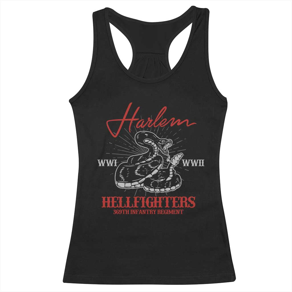 Harlem Hellfighters Racerback Tank Top 369th Infantry Regiment Snake Black History Month