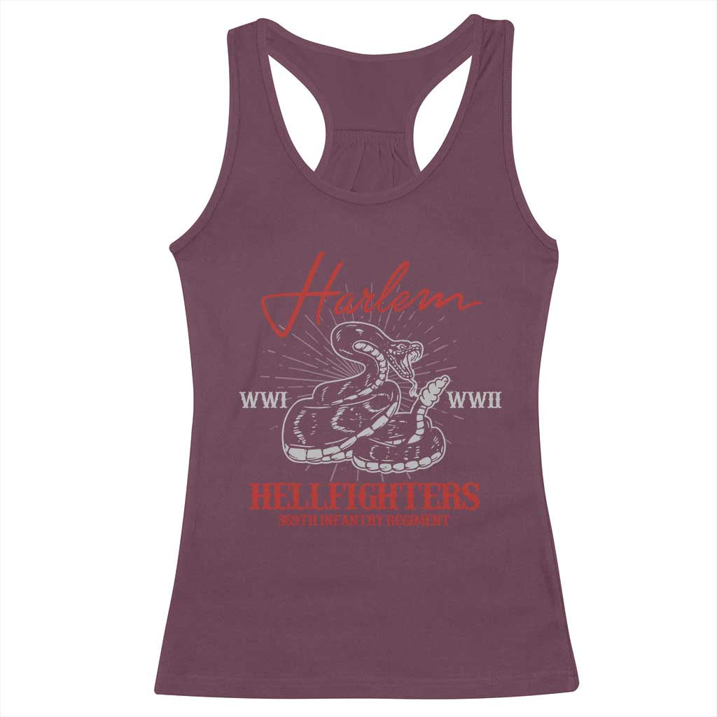 Harlem Hellfighters Racerback Tank Top 369th Infantry Regiment Snake Black History Month