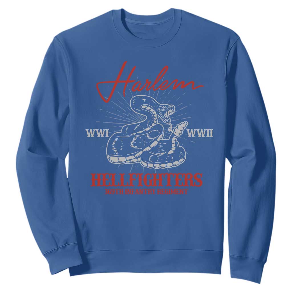Harlem Hellfighters Sweatshirt 369th Infantry Regiment Snake Black History Month