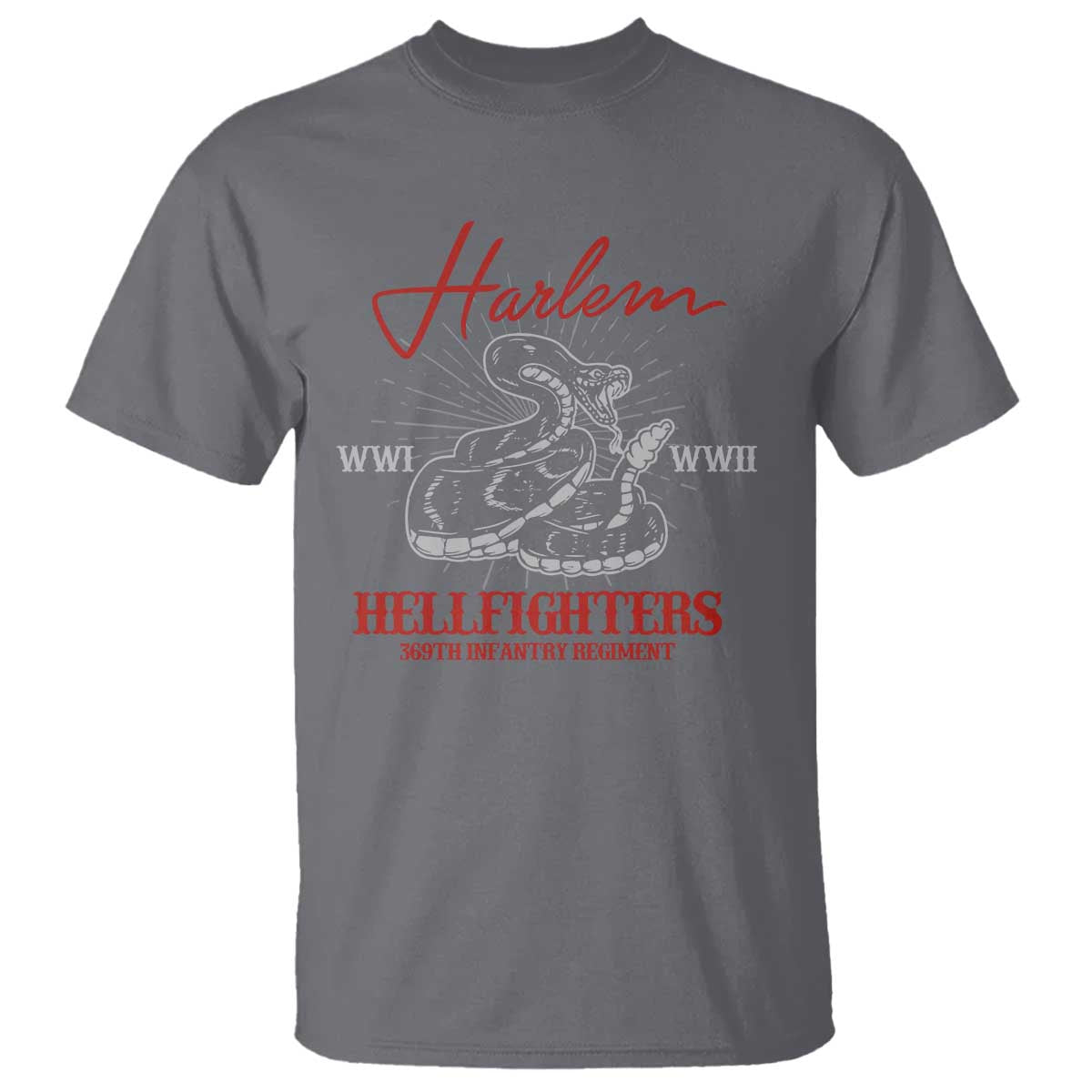 Harlem Hellfighters T Shirt 369th Infantry Regiment Snake Black History Month