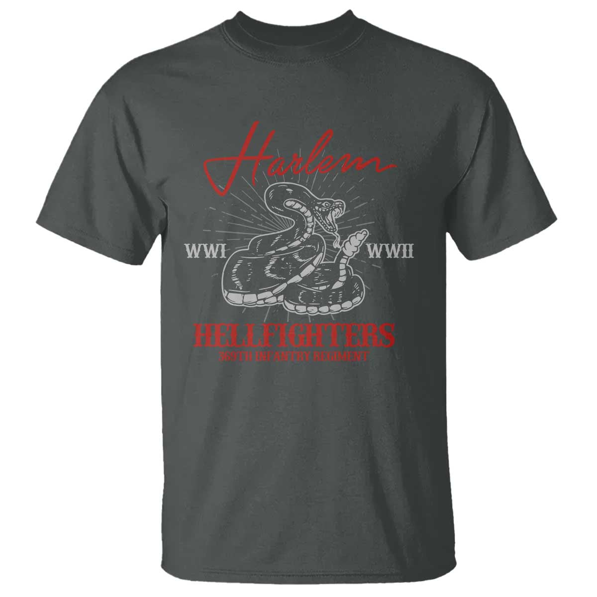 Harlem Hellfighters T Shirt 369th Infantry Regiment Snake Black History Month