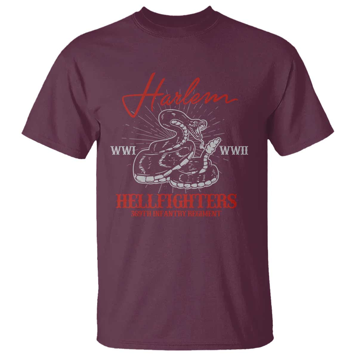 Harlem Hellfighters T Shirt 369th Infantry Regiment Snake Black History Month