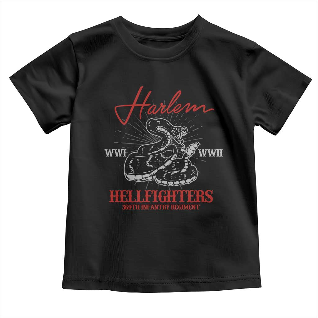 Harlem Hellfighters Toddler T Shirt 369th Infantry Regiment Snake Black History Month