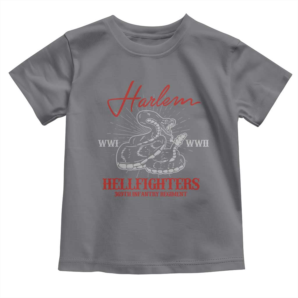 Harlem Hellfighters Toddler T Shirt 369th Infantry Regiment Snake Black History Month