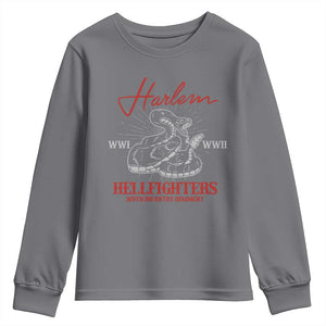 Harlem Hellfighters Youth Sweatshirt 369th Infantry Regiment Snake Black History Month