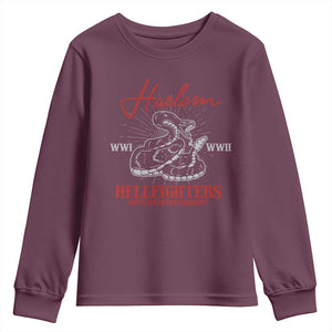 Harlem Hellfighters Youth Sweatshirt 369th Infantry Regiment Snake Black History Month