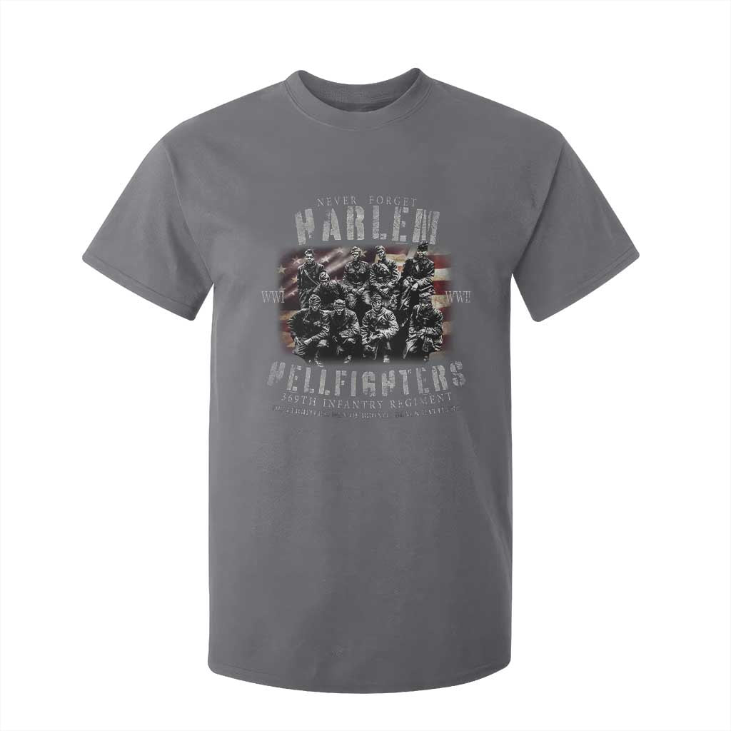 Never Forget Harlem Hellfighters T Shirt For Kid Vintage USA Flag