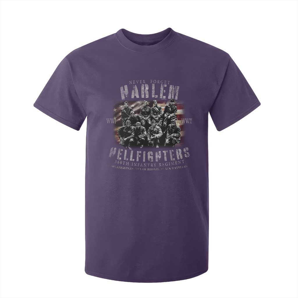 Never Forget Harlem Hellfighters T Shirt For Kid Vintage USA Flag