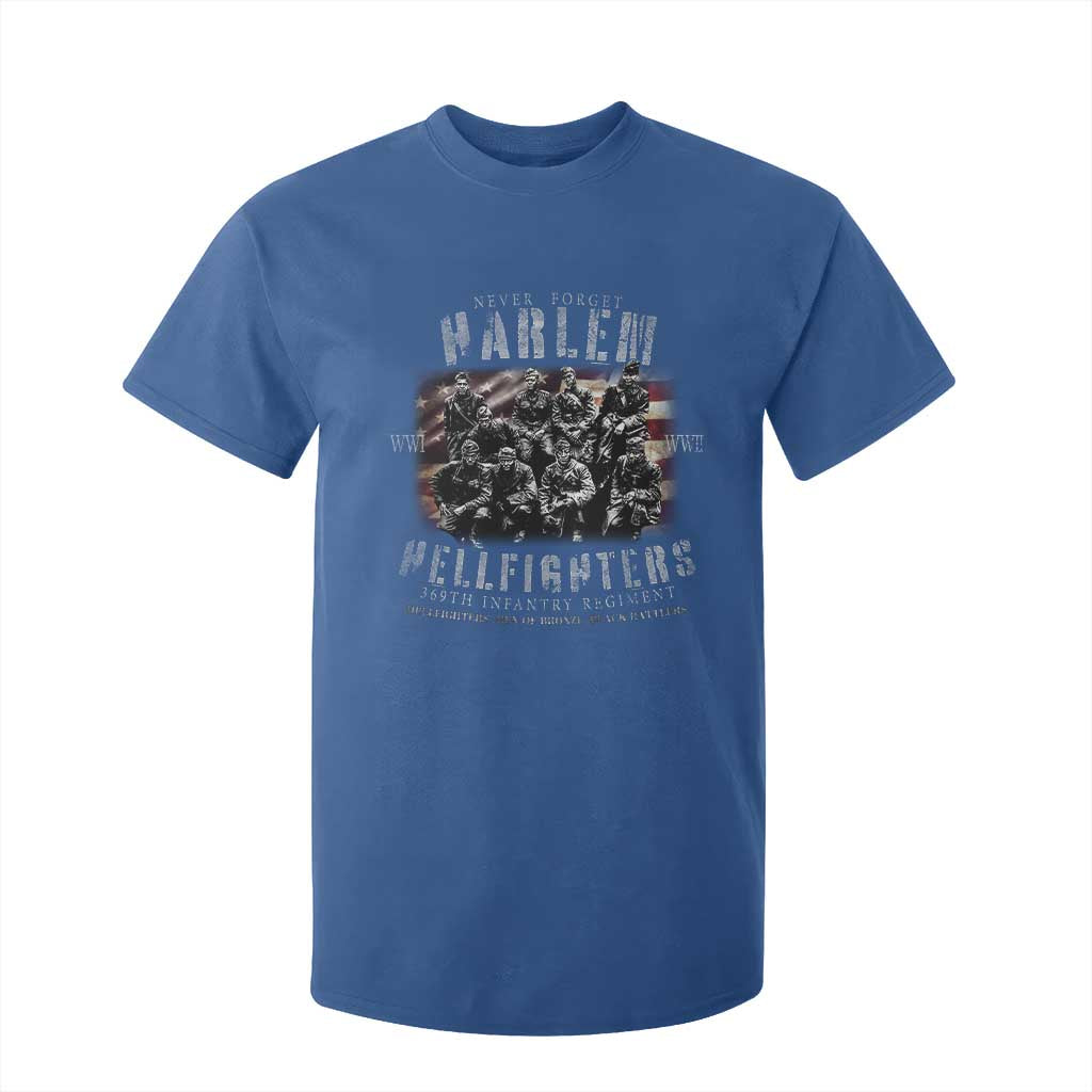 Never Forget Harlem Hellfighters T Shirt For Kid Vintage USA Flag