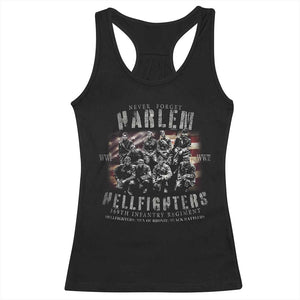 Never Forget Harlem Hellfighters Racerback Tank Top Vintage USA Flag