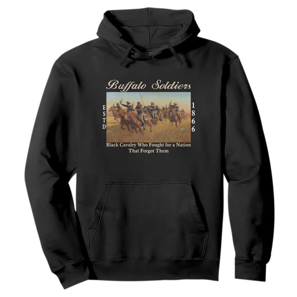Buffalo Soldiers Black Cavalry 1866 Hoodie African American Military History Black History Gift