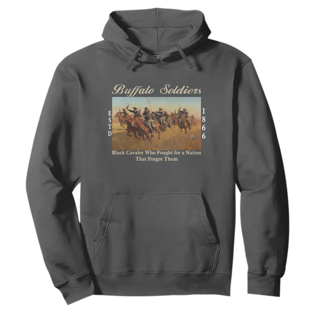 Buffalo Soldiers Black Cavalry 1866 Hoodie African American Military History Black History Gift
