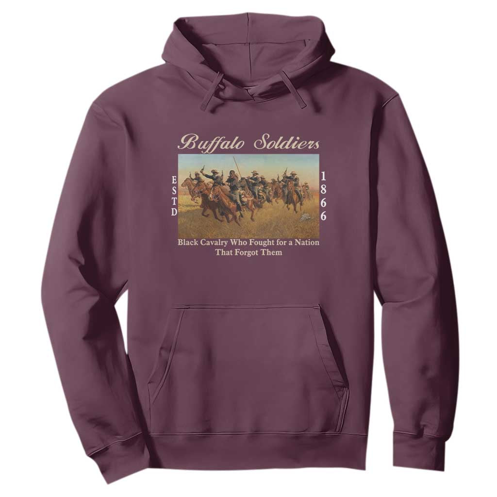 Buffalo Soldiers Black Cavalry 1866 Hoodie African American Military History Black History Gift