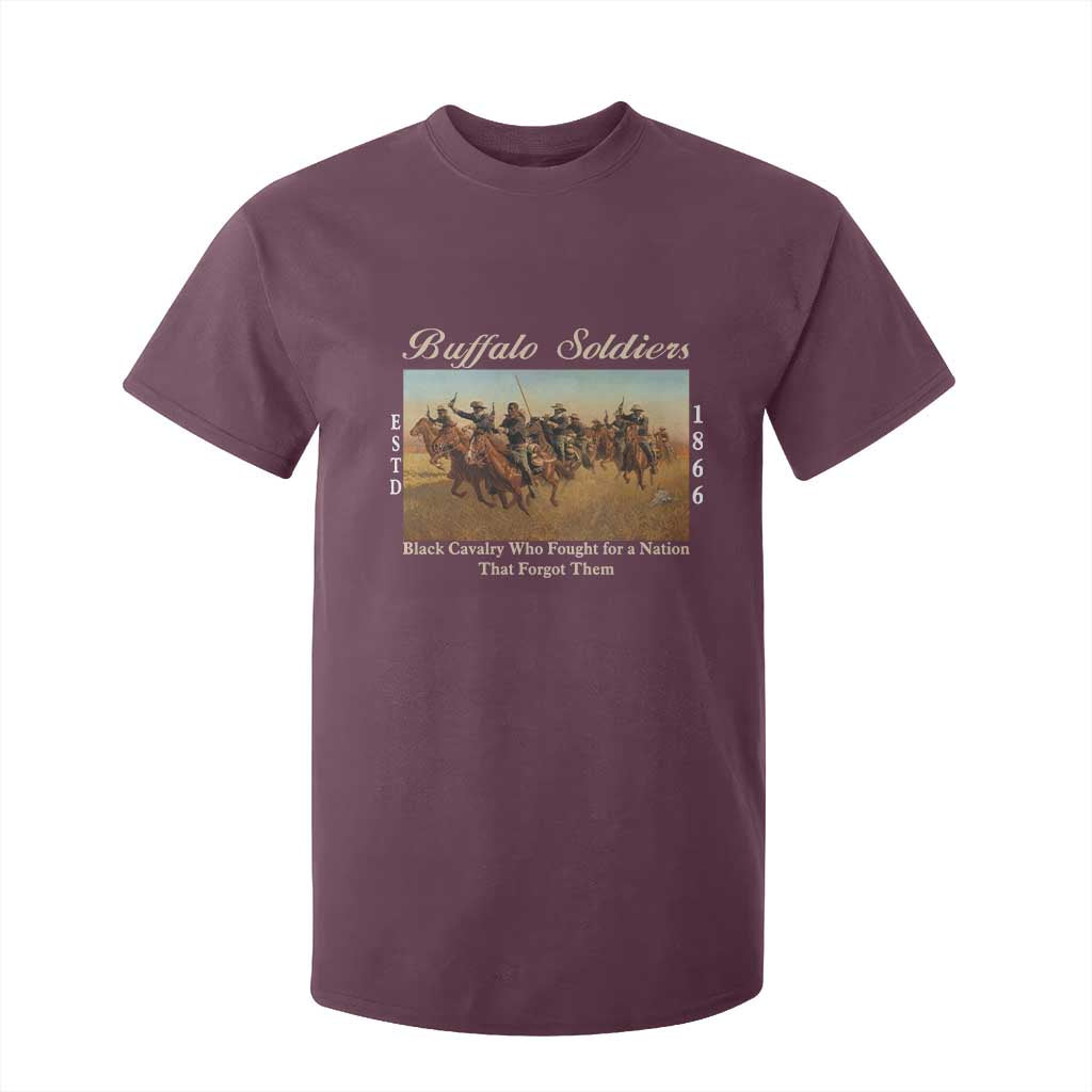 Buffalo Soldiers Black Cavalry 1866 T Shirt For Kid African American Military History Black History Gift