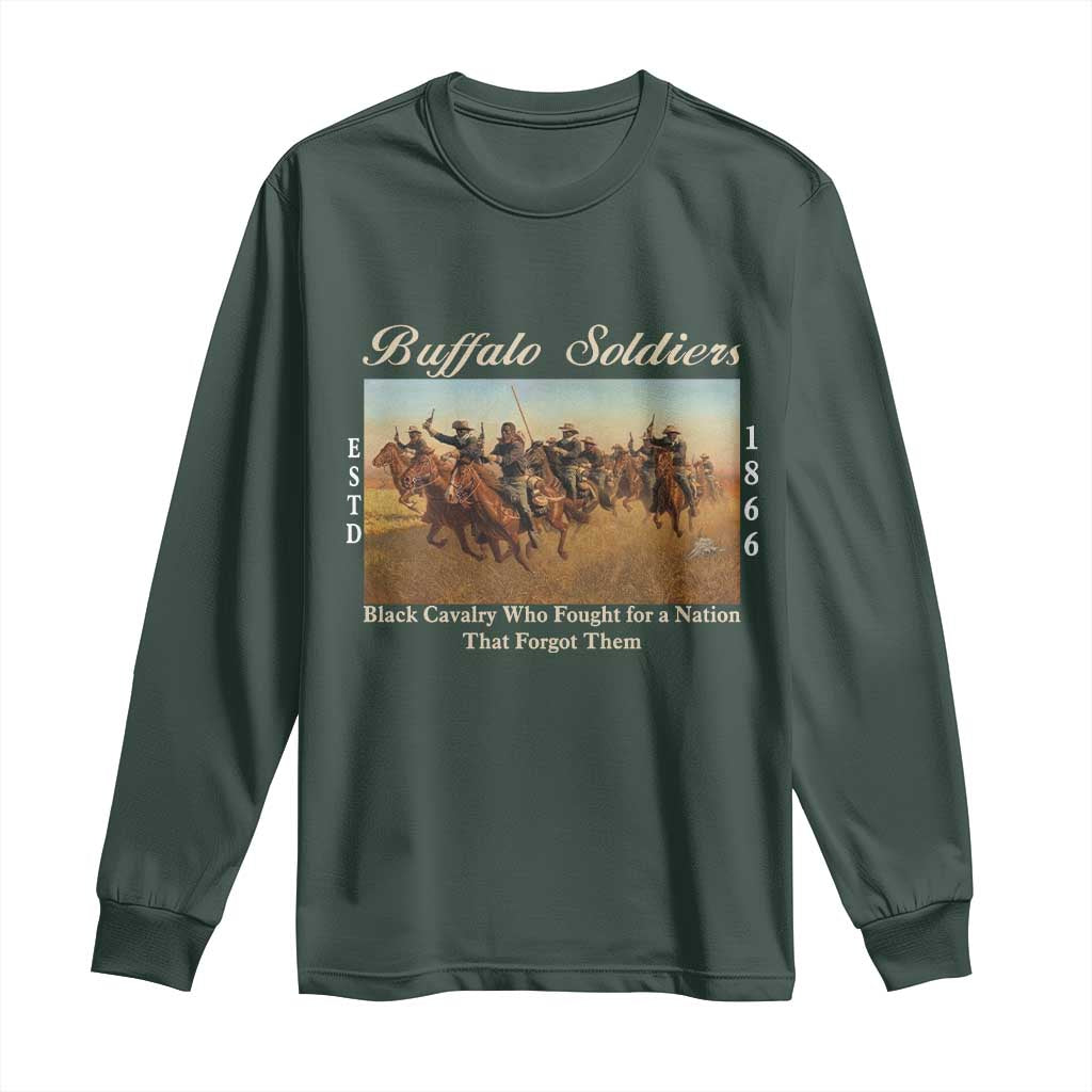 Buffalo Soldiers Black Cavalry 1866 Long Sleeve Shirt African American Military History Black History Gift